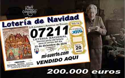 Cuarto premio de Loteria de Navidad